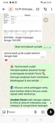 Testimonial Papan Bunga citorek kidul